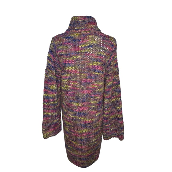 Sundance Ainsley Highland Multicolored Chunky Knit Longline Cardigan Sweater - Picture 4 of 10